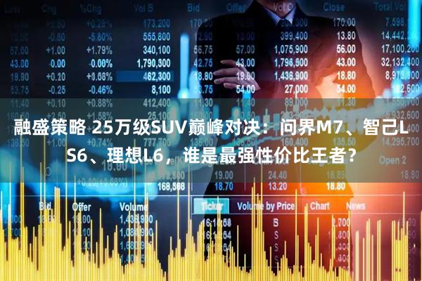 融盛策略 25万级SUV巅峰对决：问界M7、智己LS6、理想L6，谁是最强性价比王者？