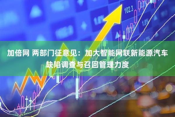加倍网 两部门征意见：加大智能网联新能源汽车缺陷调查与召回管理力度